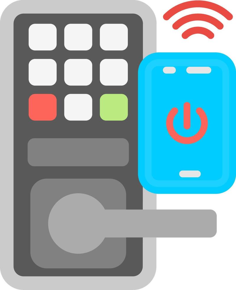 Smart Door Flat Icon vector