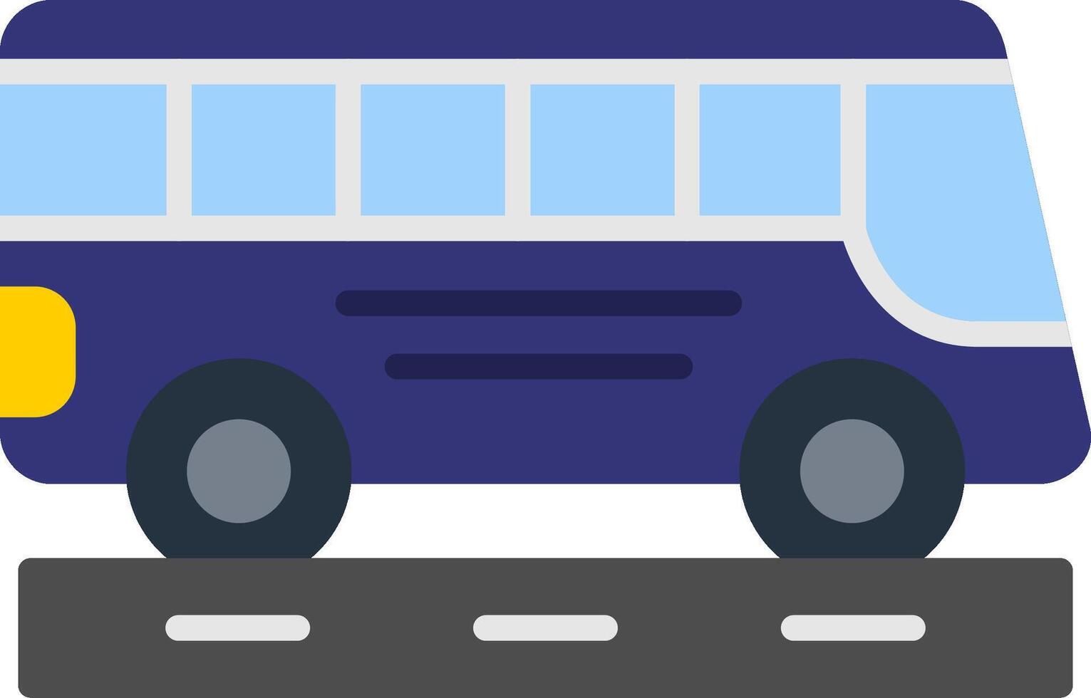 School Bus Flat Icon vector