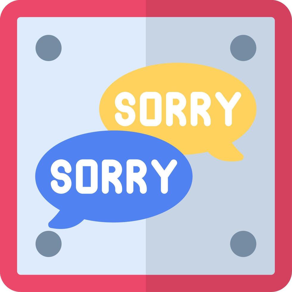 Sorry Flat Icon vector