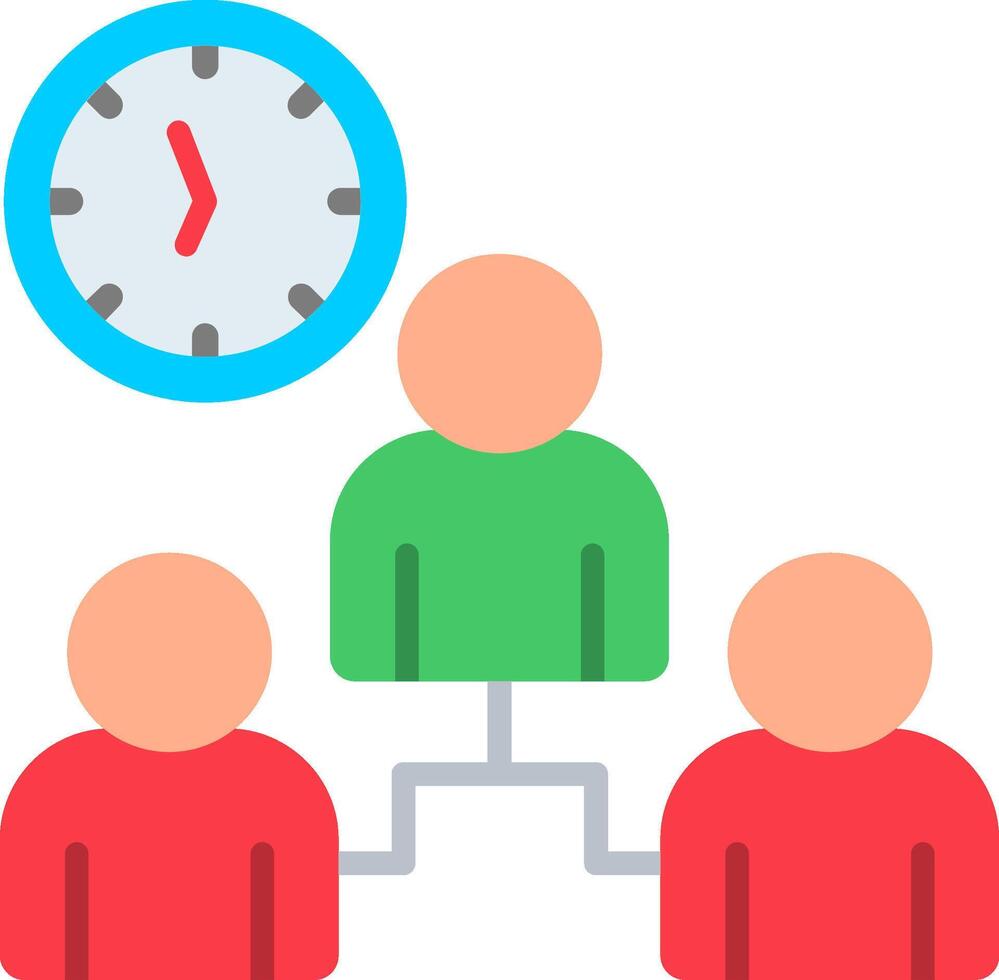 Teamwork Flat Icon vector