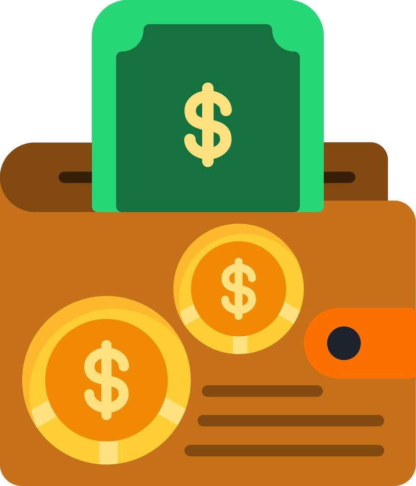 Wallet Flat Icon vector