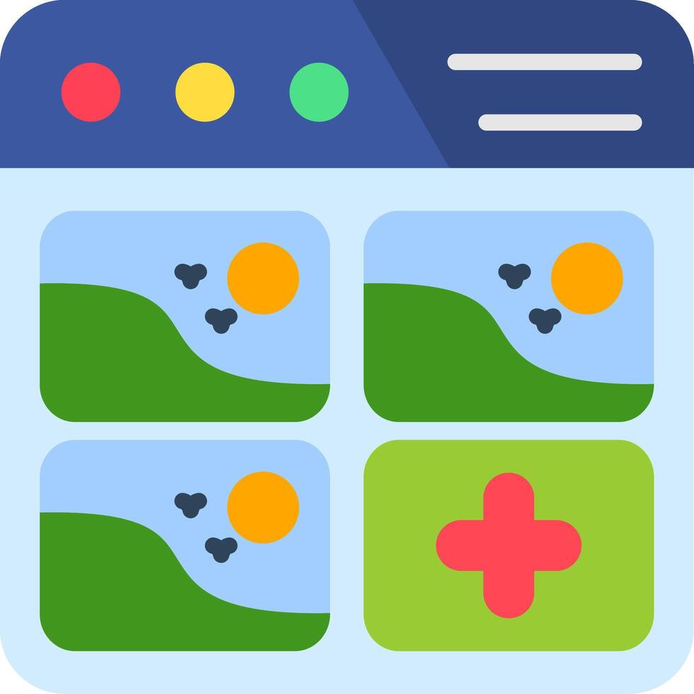 Add Image Flat Icon vector