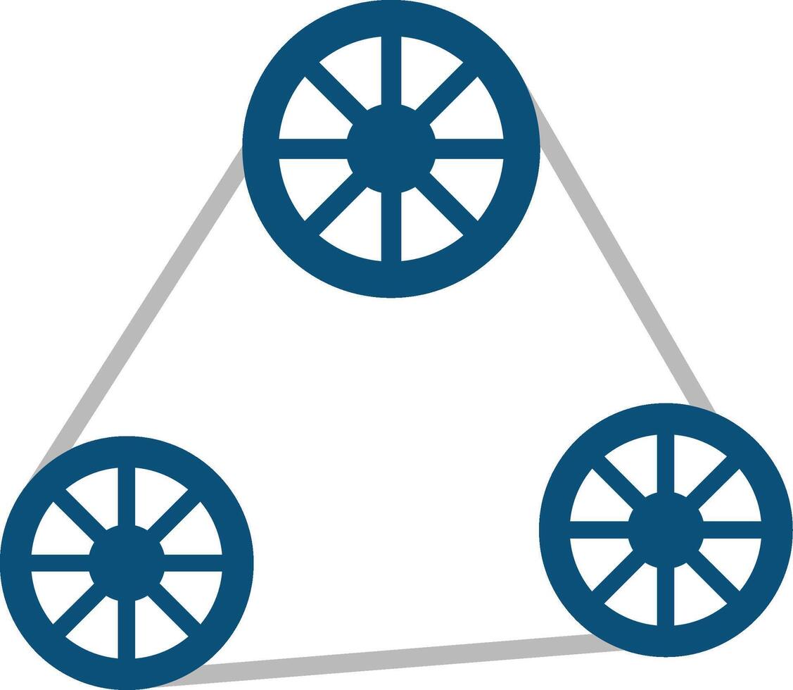 Belt Drive Kit Flat Icon vector