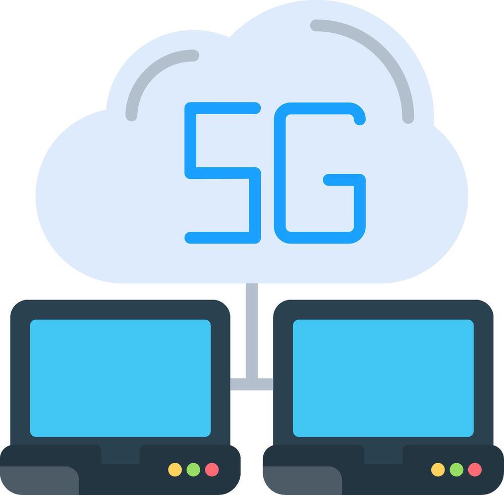 Cloud Server Flat Icon vector