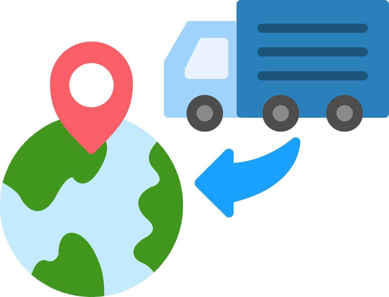 Import Flat Icon vector