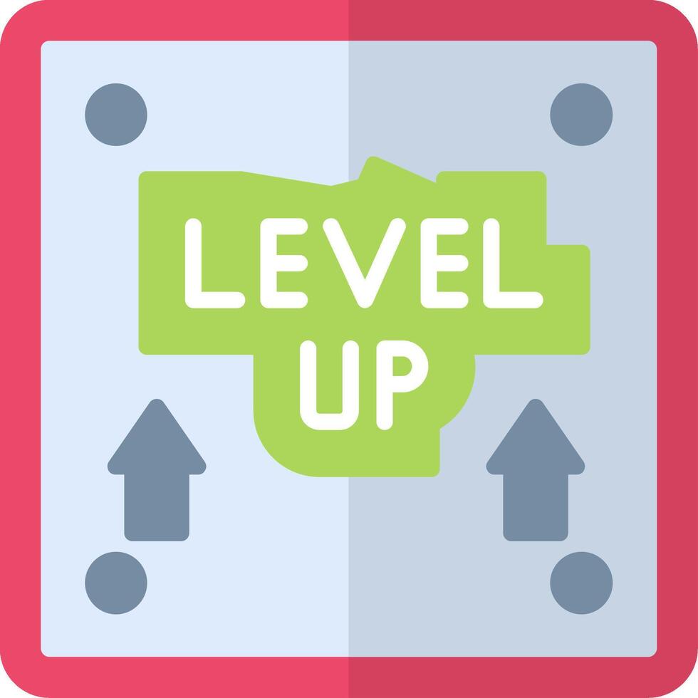 Level Up Flat Icon vector