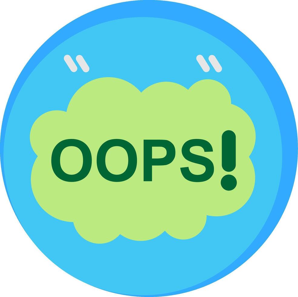 Oops Flat Icon vector