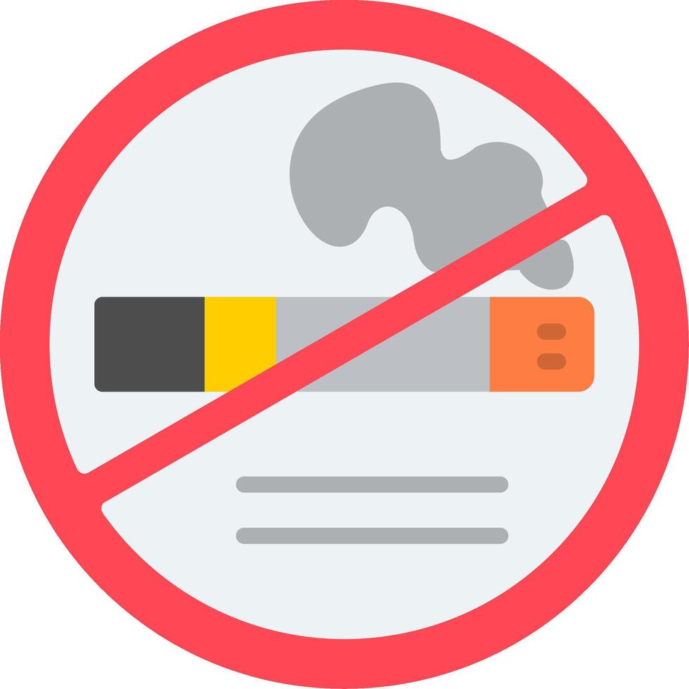 No Smoking Flat Icon vector