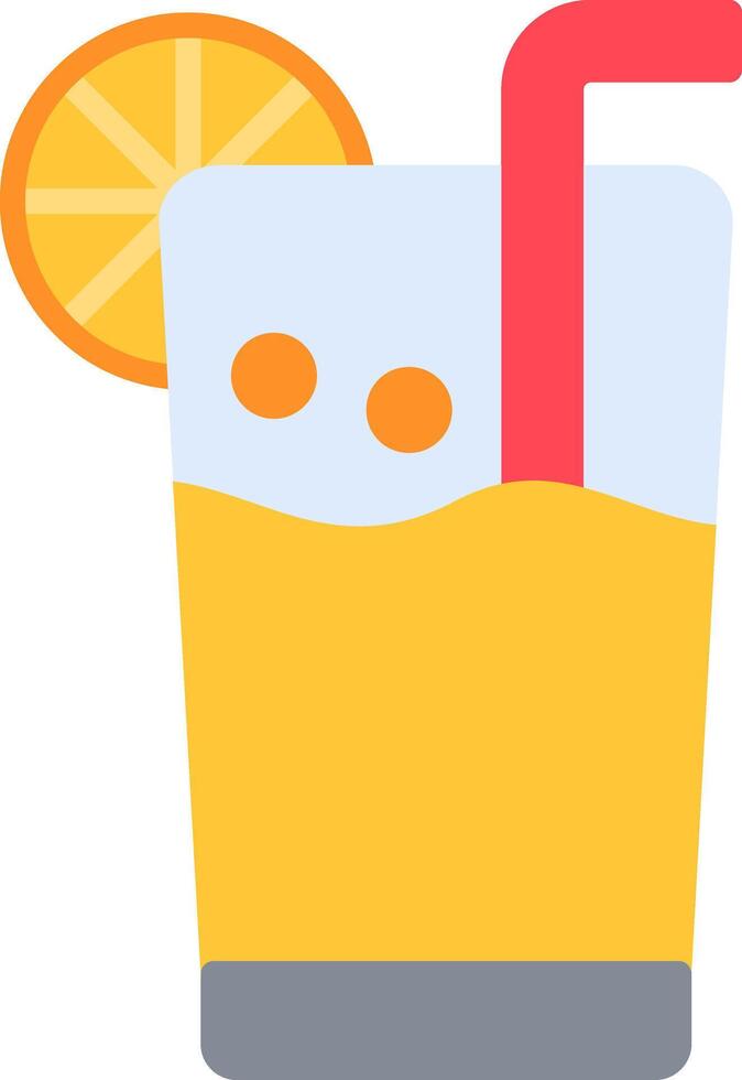 Pina Colada Flat Icon vector