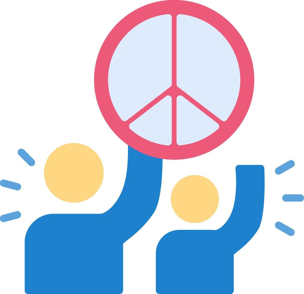 Peace Sign Flat Icon vector
