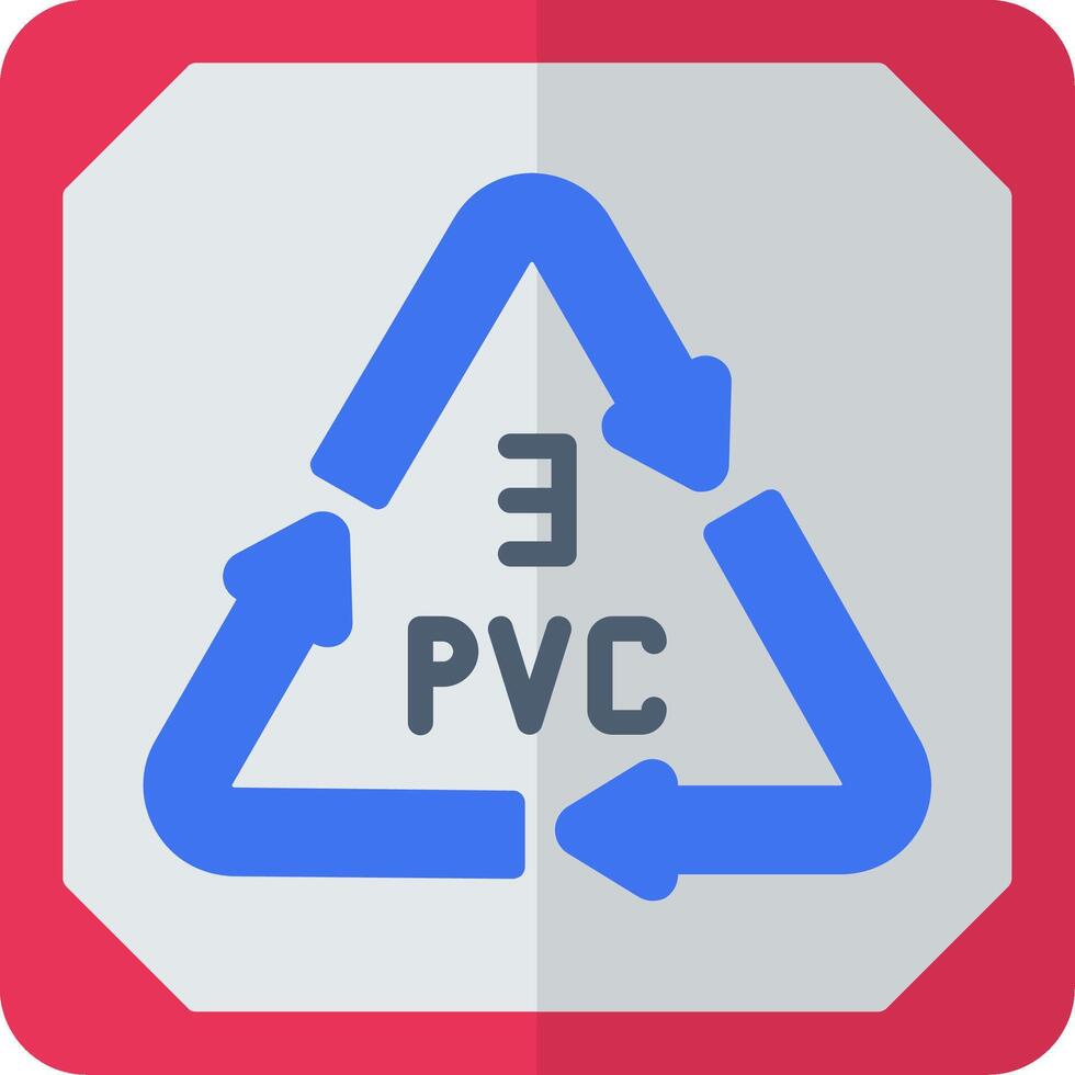 Polyvinyl Chloride Flat Icon vector