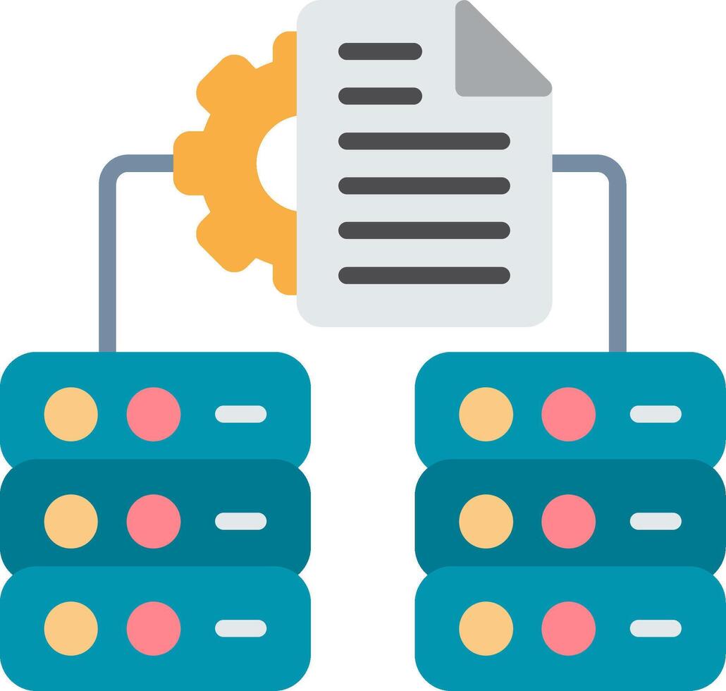Redundancy Flat Icon vector