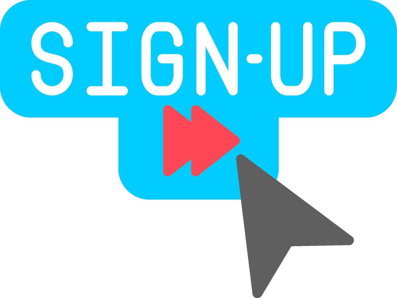 Signup Flat Icon vector