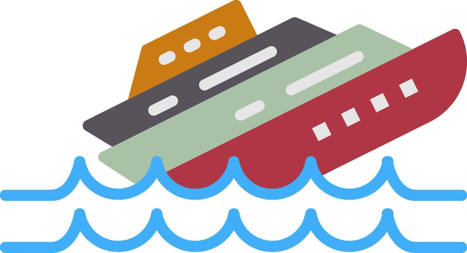 Sinking Flat Icon vector