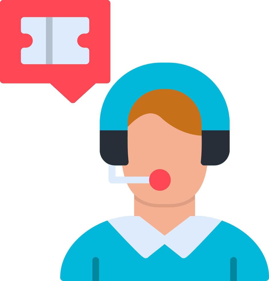 Travel Agent Flat Icon vector