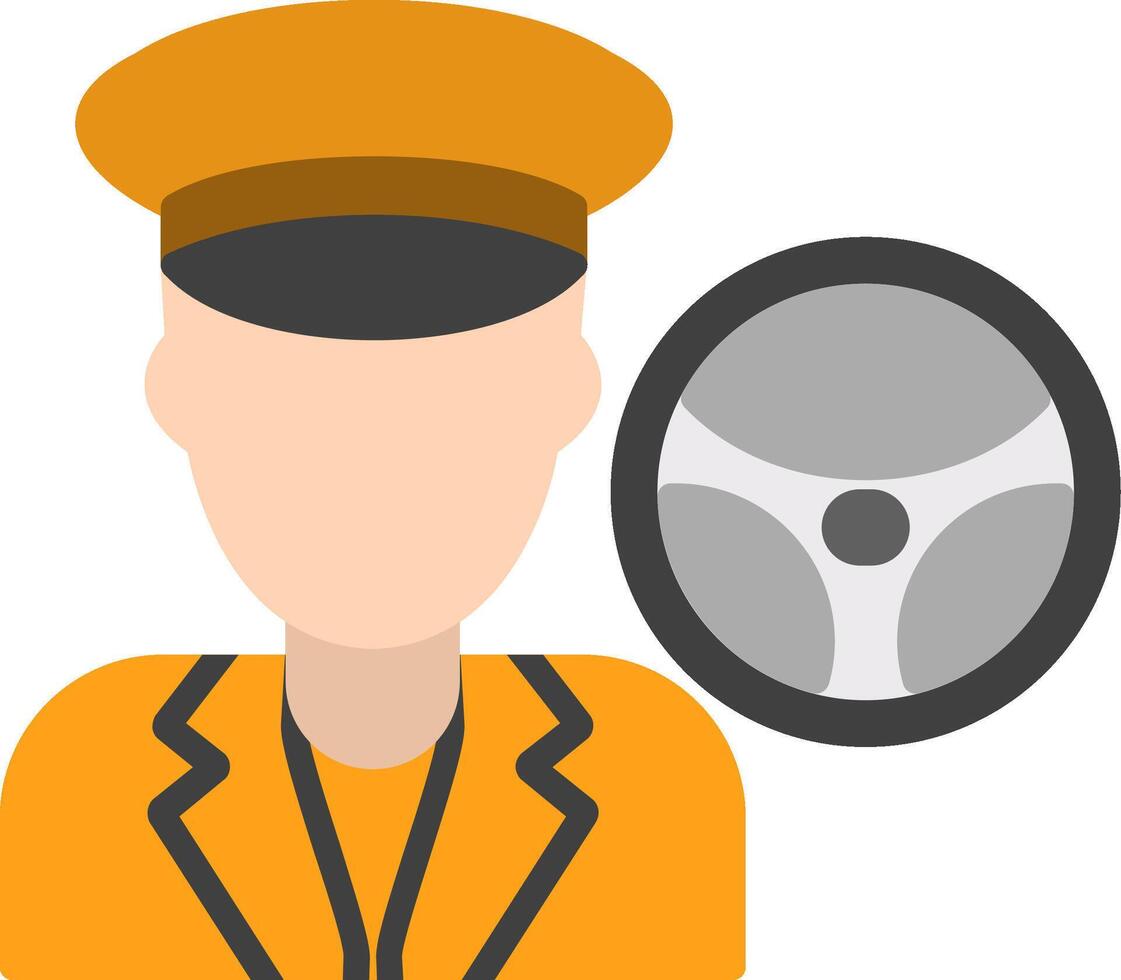 Taxi Driver Flat Icon vector
