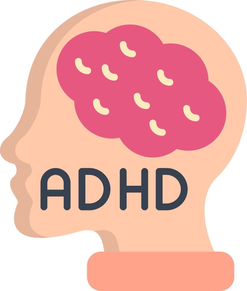 Adhd Flat Icon vector