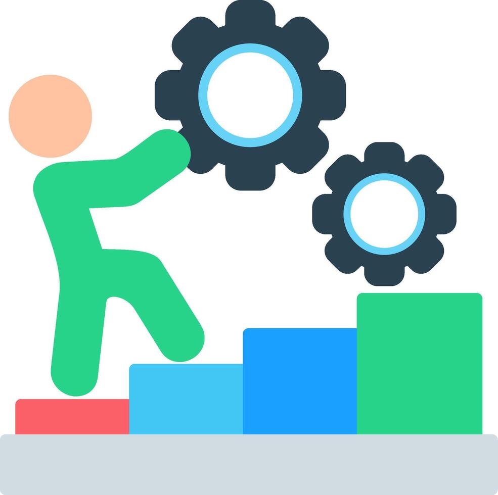Working Flat Icon vector