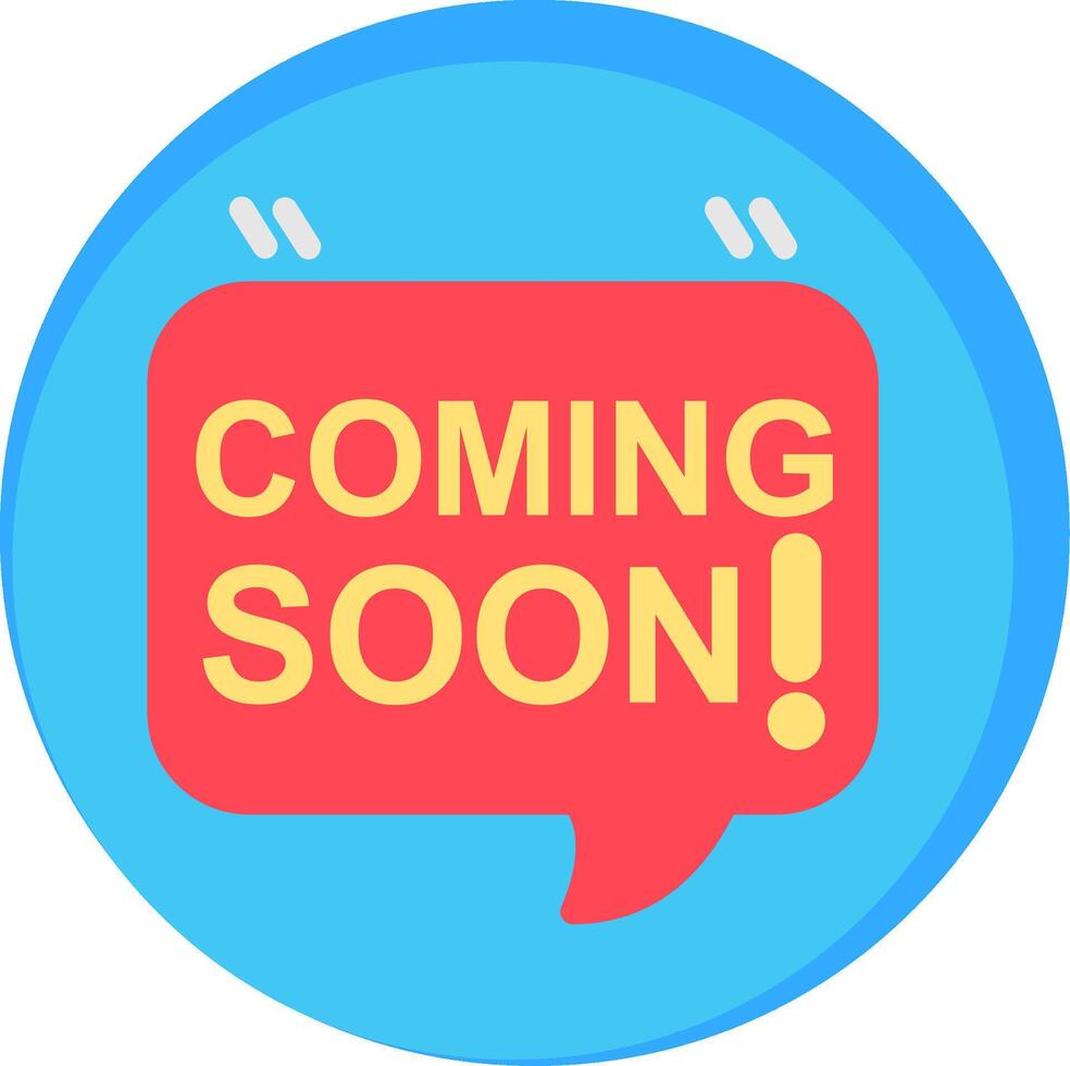 Coming Soon Flat Icon vector