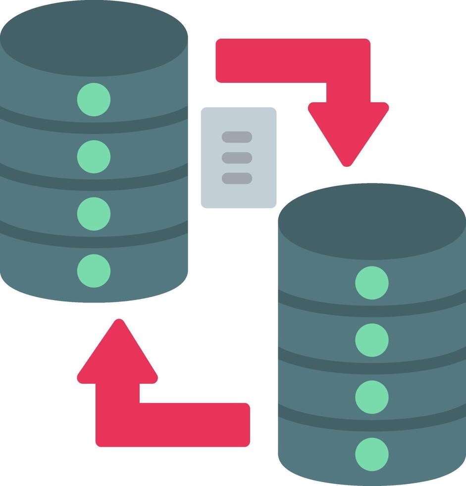 Data Migration Flat Icon vector