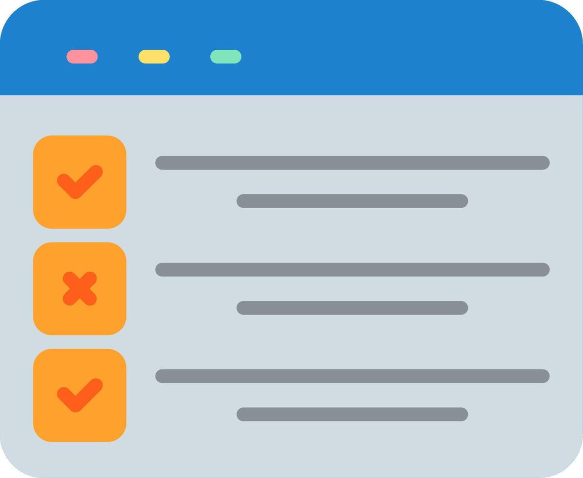 Exam Flat Icon vector