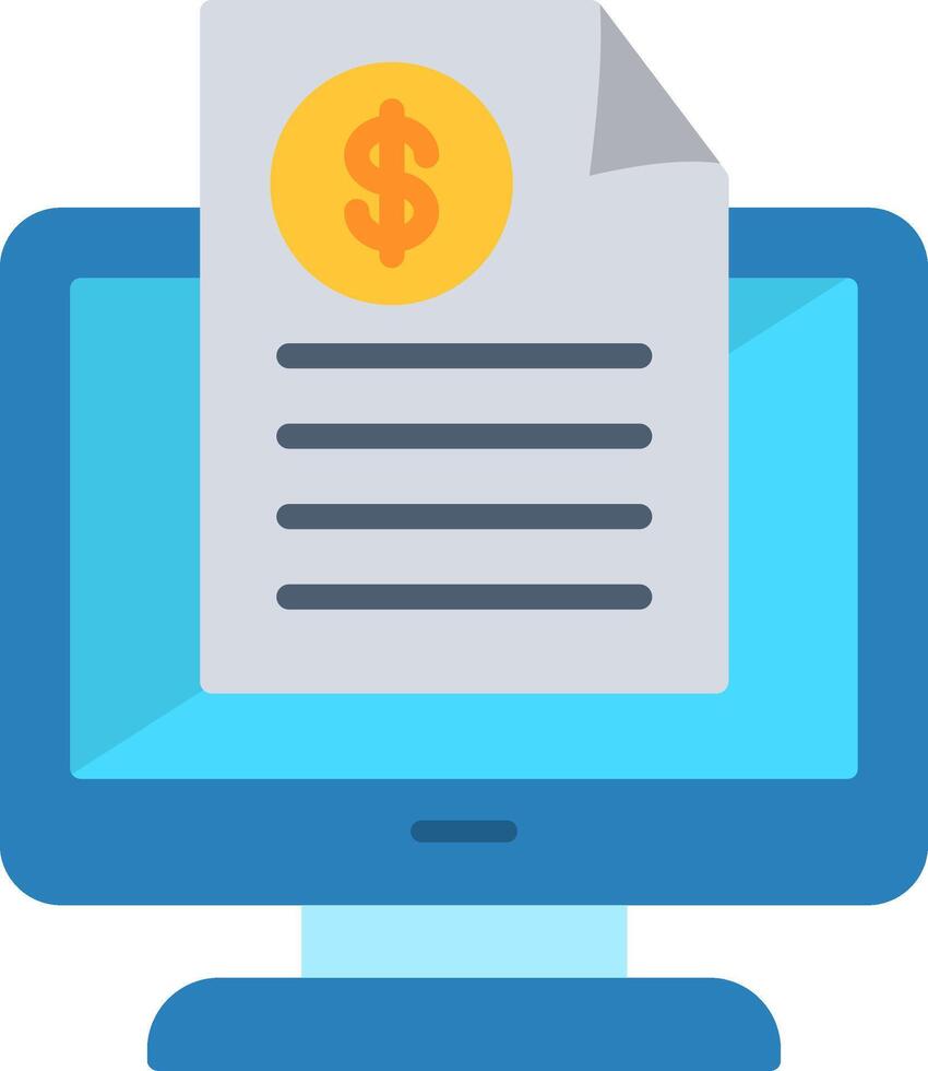Invoice slip Flat Icon vector