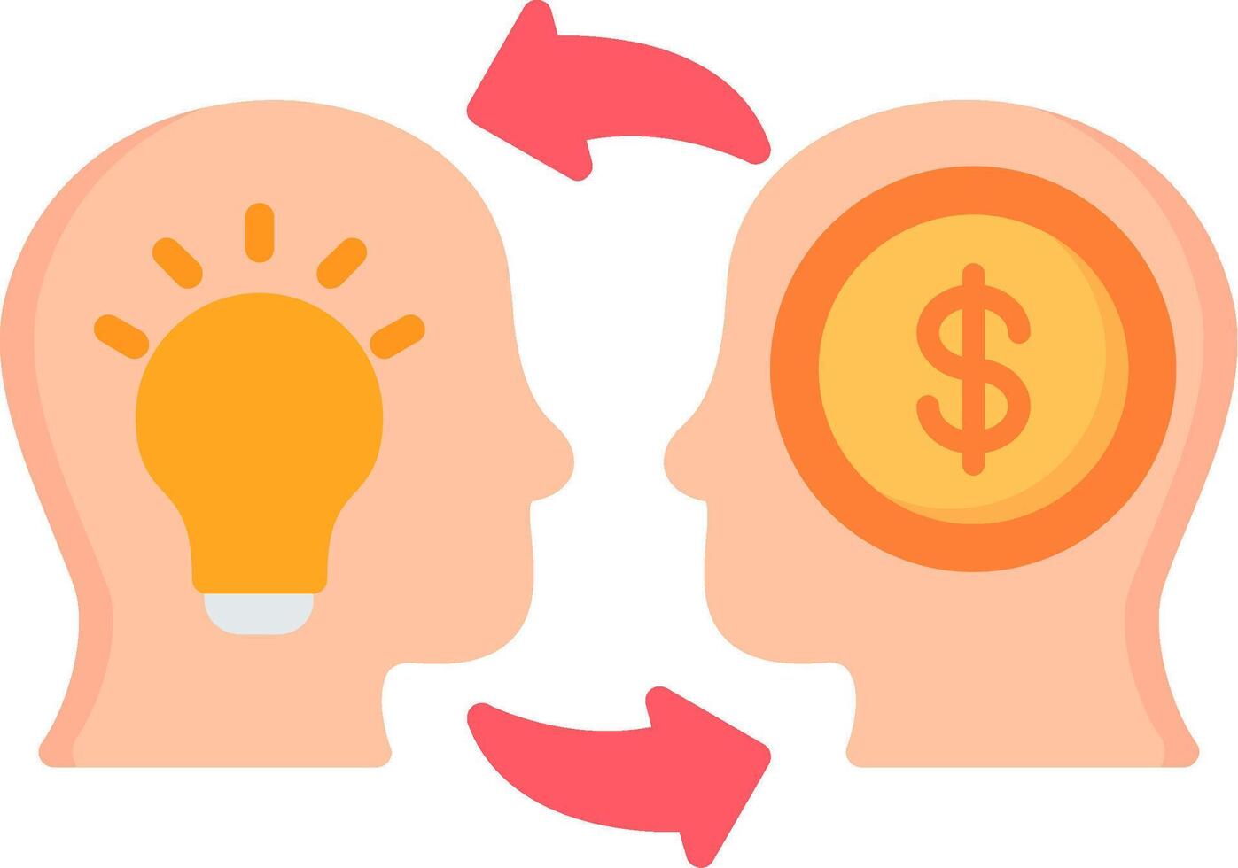 Knowledge Transfer Flat Icon vector