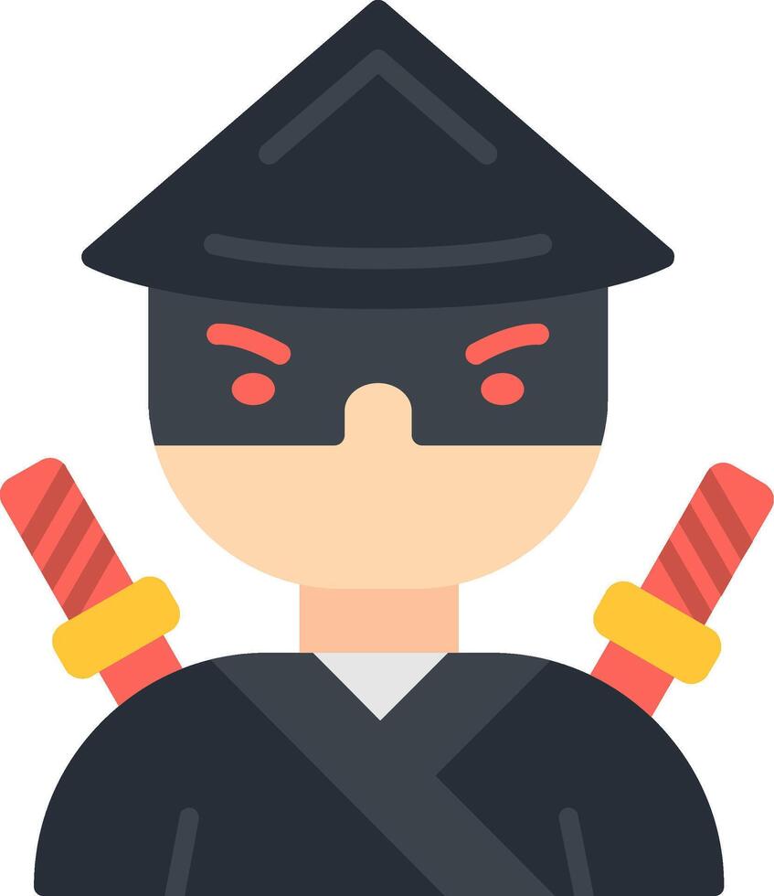 Ninja Flat Icon vector