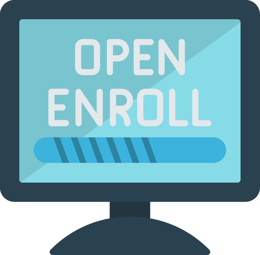 Open Enrollment Flat Icon vector