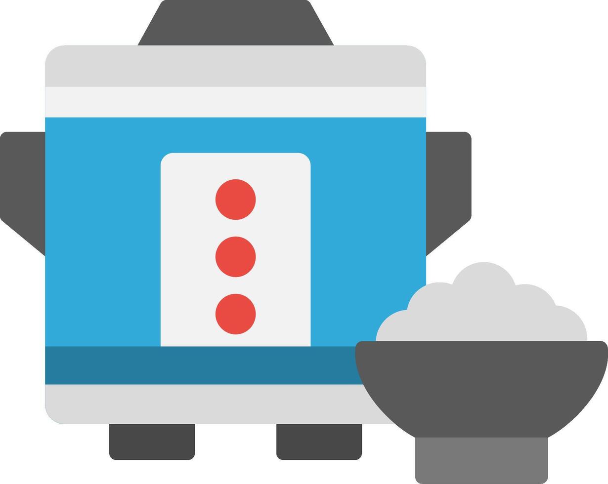 Rice Cooker Flat Icon vector