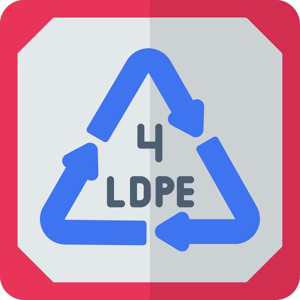 Low Density Polyethylene Flat Icon vector