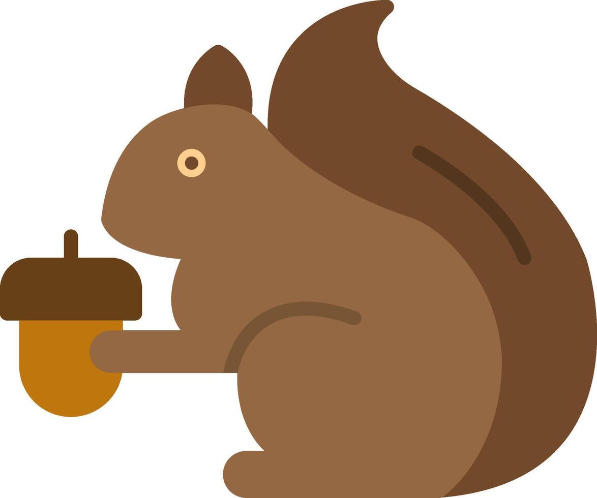 Squirrel Flat Icon vector
