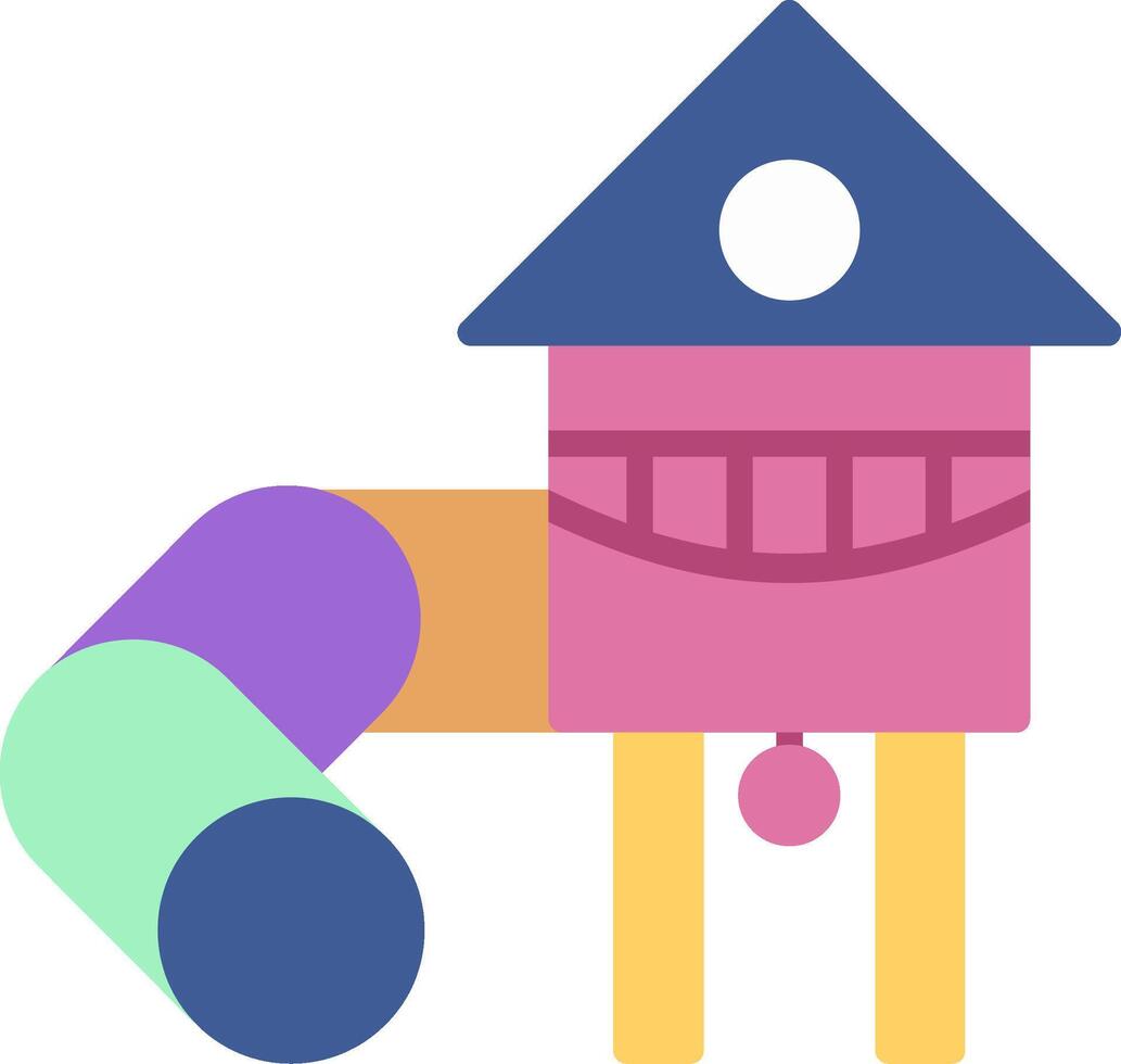 Slide Flat Icon vector