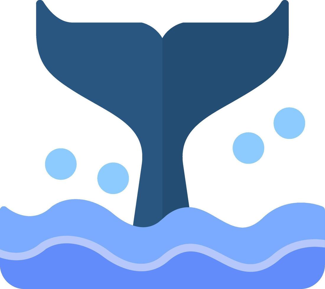 Whale Flat Icon vector
