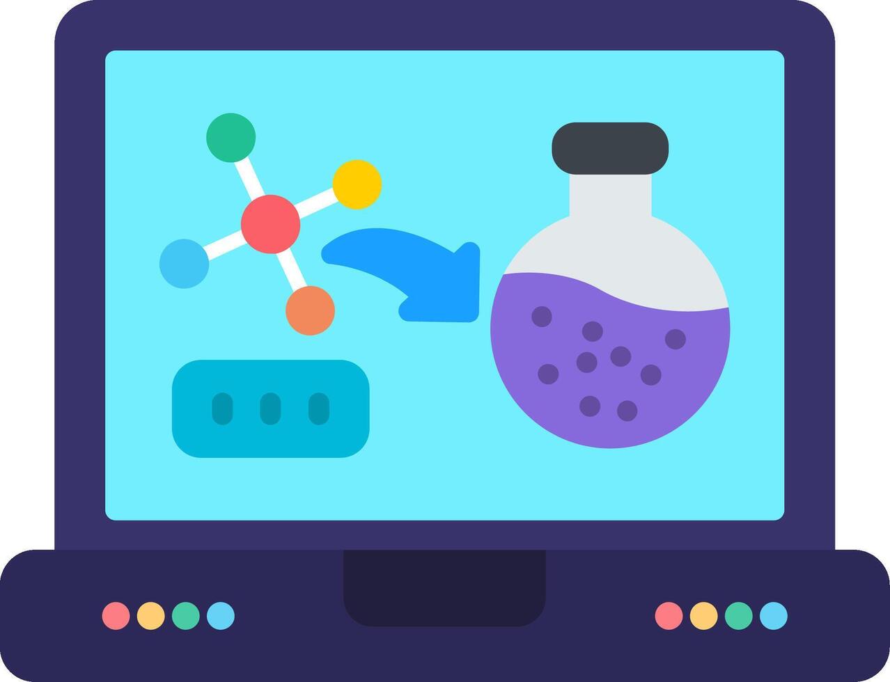 Virtual Lab Flat Icon vector