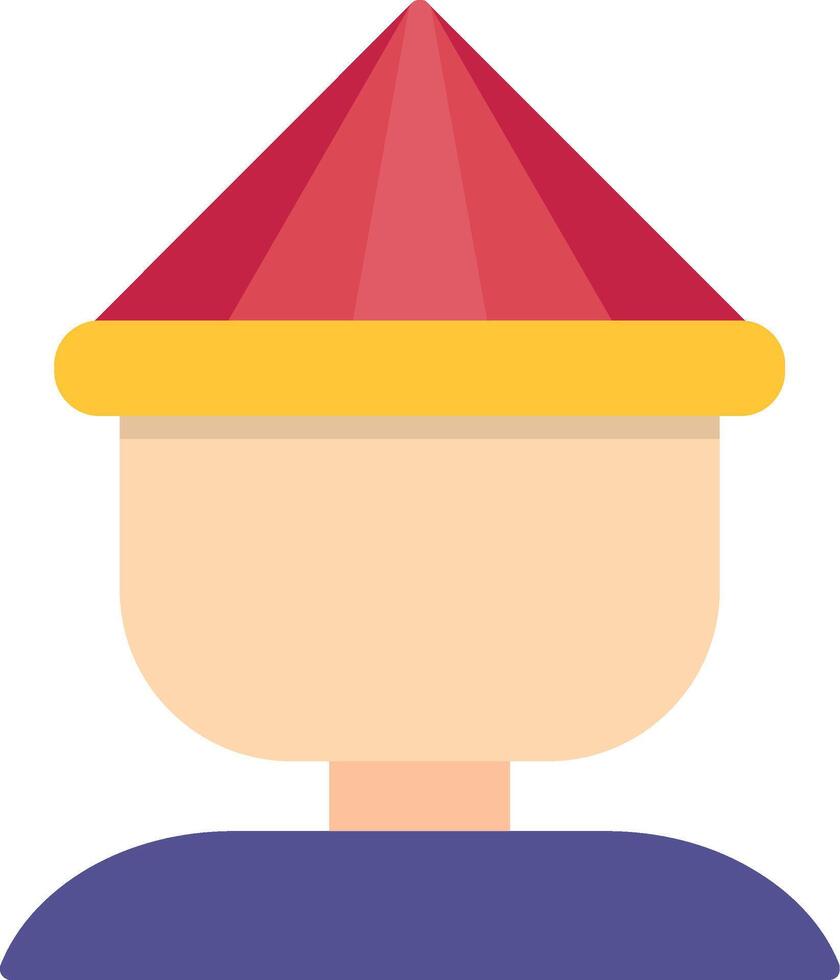 Bamboo Hat Flat Icon vector