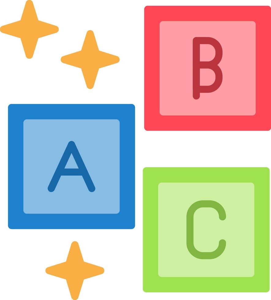 Blocks Flat Icon vector