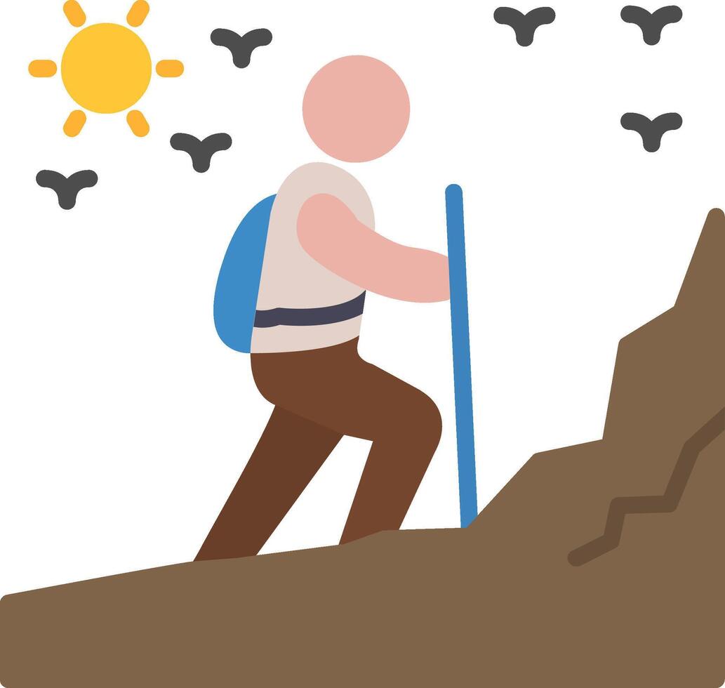 Hike Flat Icon vector