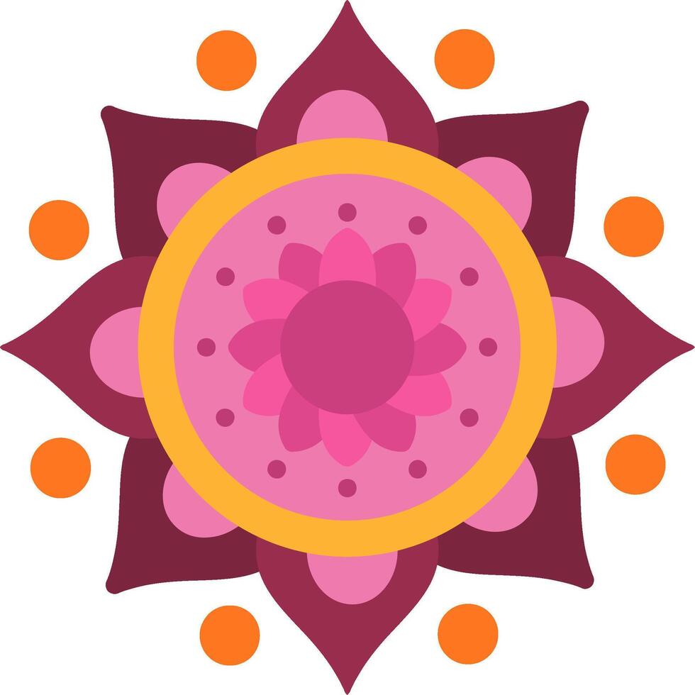 Mandala Flat Icon vector