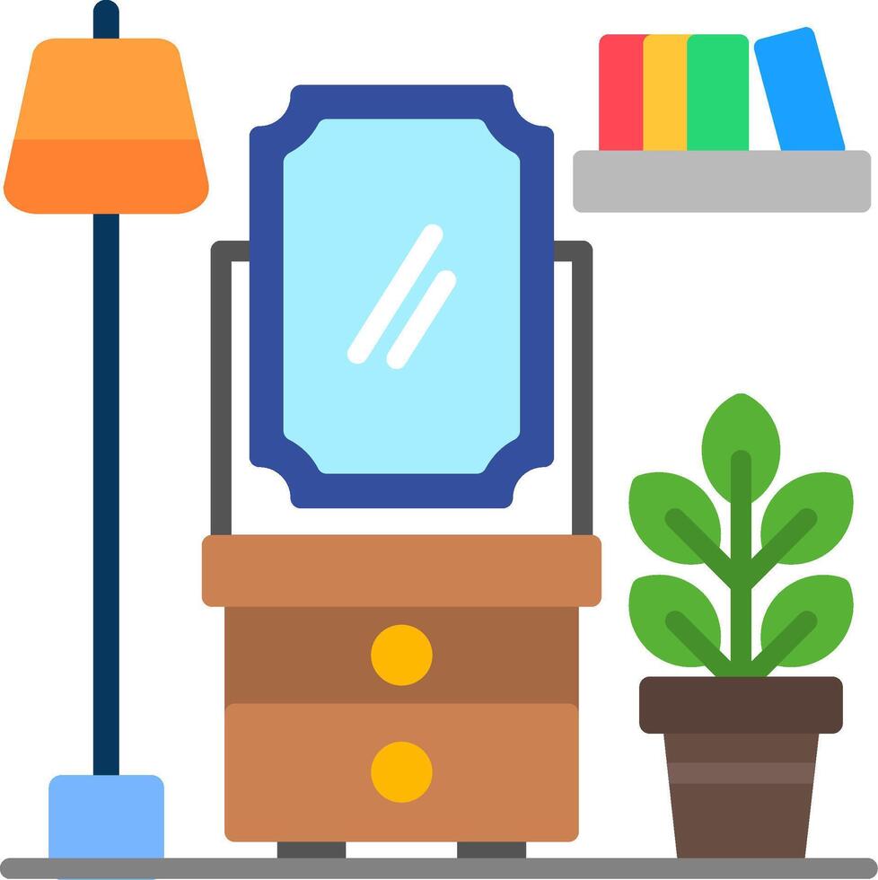 Mirror Flat Icon vector