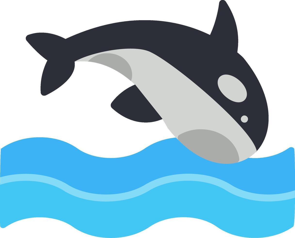 Orca Flat Icon vector