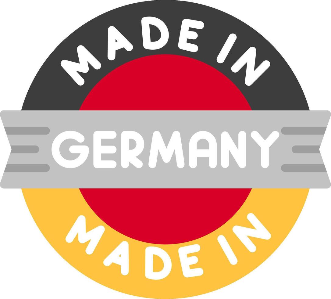 Made In Germany Flat Icon vector