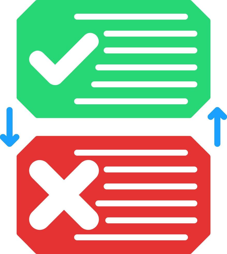 List Flat Icon vector