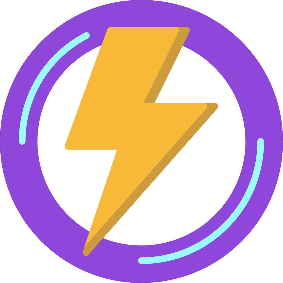 Lightning Flat Icon vector