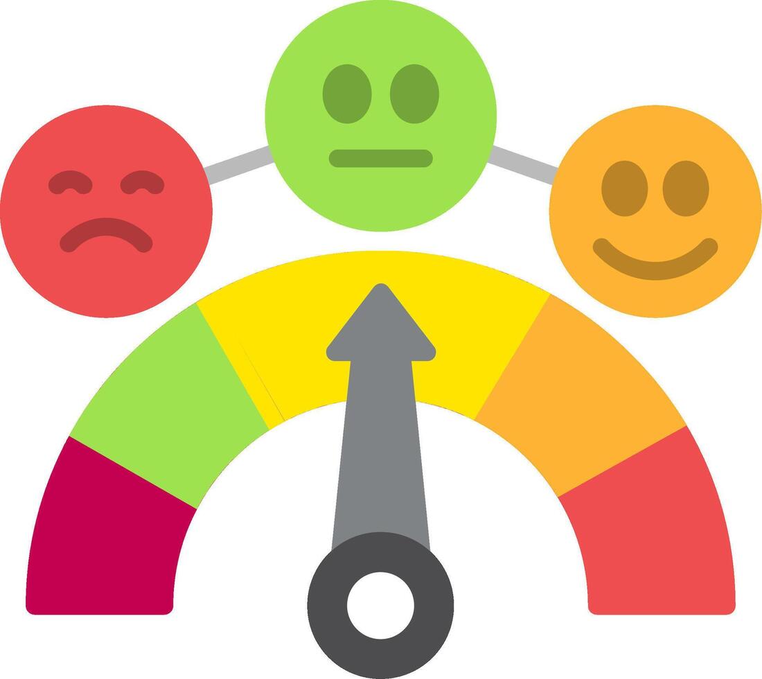 Sentiment Flat Icon vector