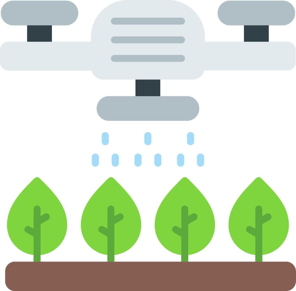 Smart Farming Flat Icon vector