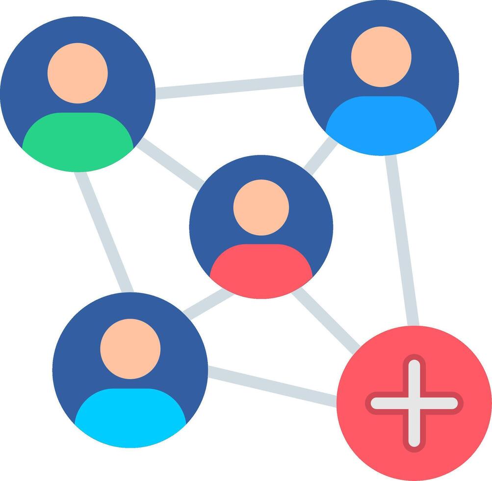 Sharing Flat Icon vector