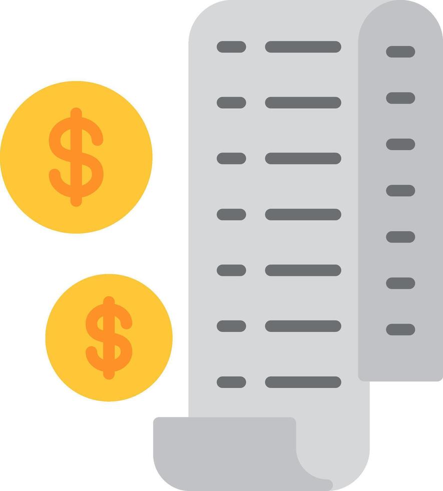 Bill Flat Icon vector