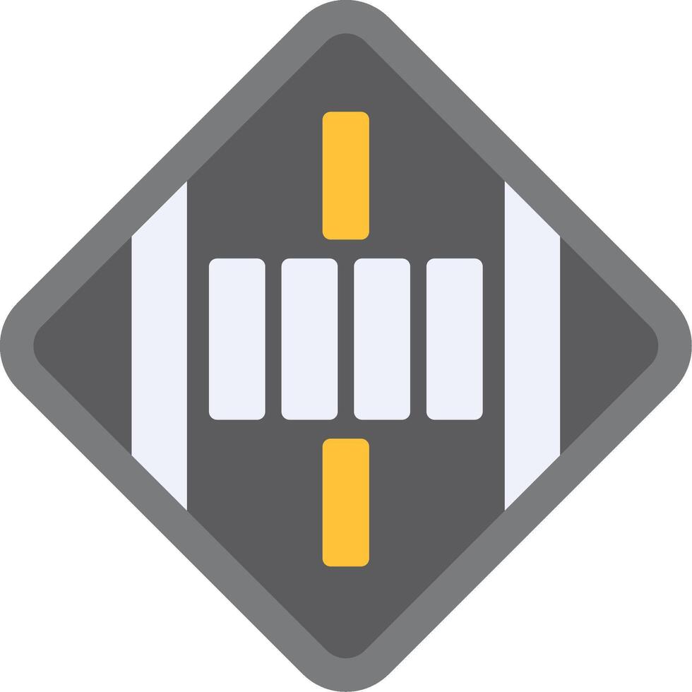 Crosswalk Flat Icon vector
