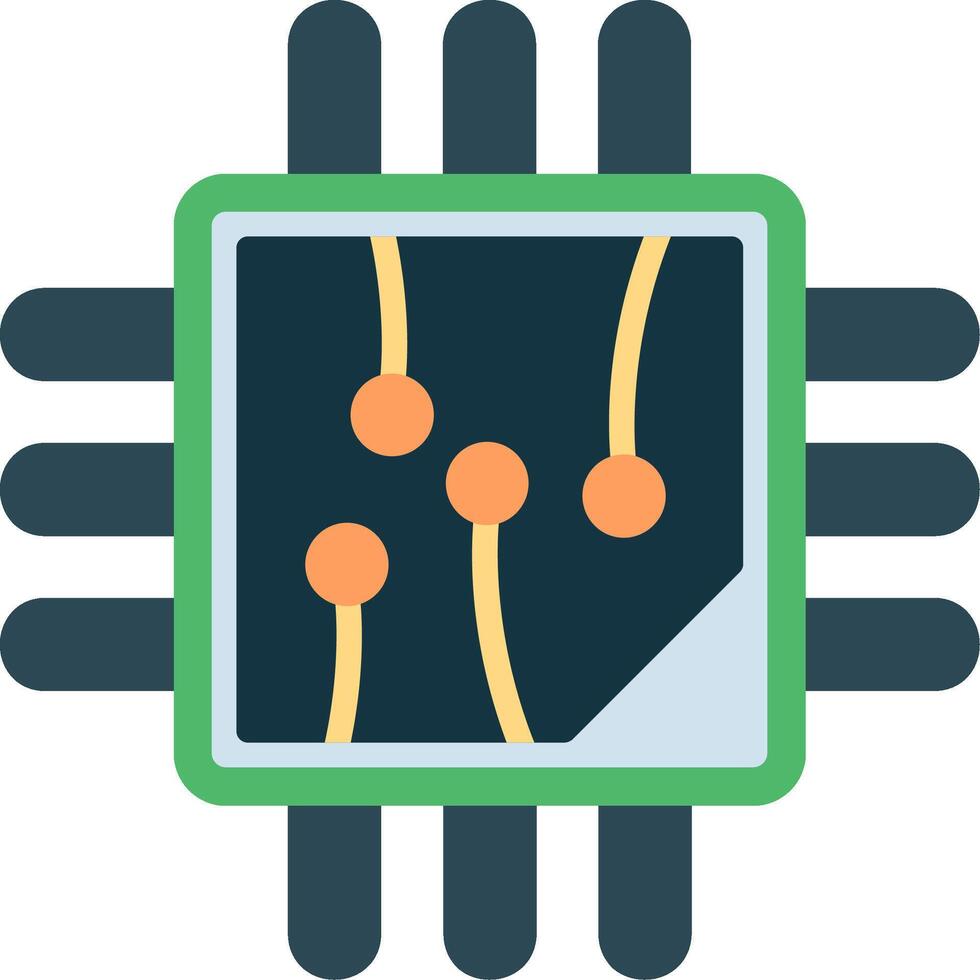 Cpu Flat Icon vector